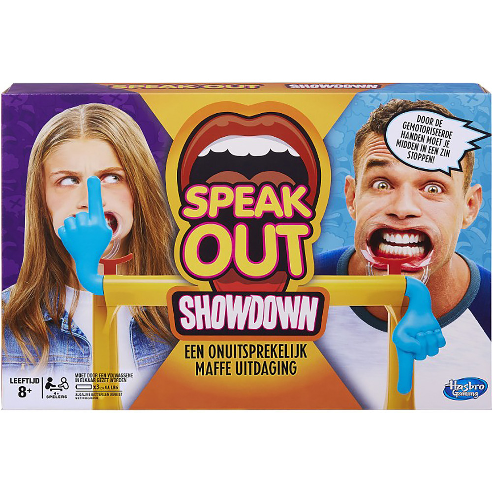 Spel speak out showdown met mouthguard mondstukken